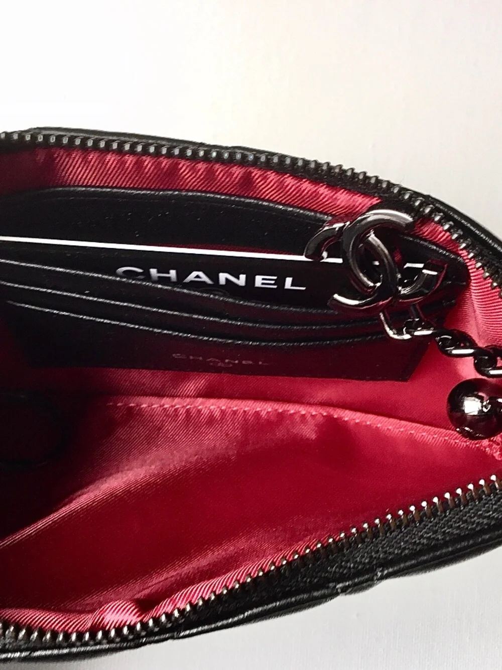 CHANEL LONG QULTED BLACK WALLET